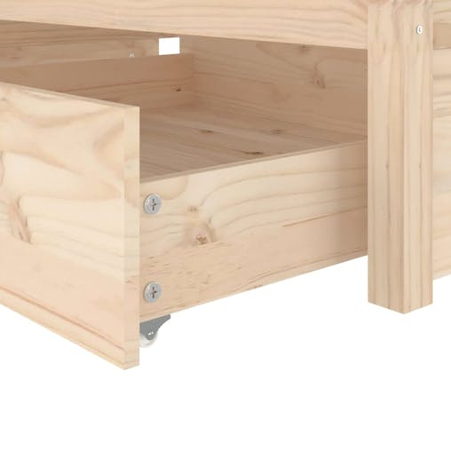 NNEVL Bed Frame with Drawers 90x190 cm 3FT Single