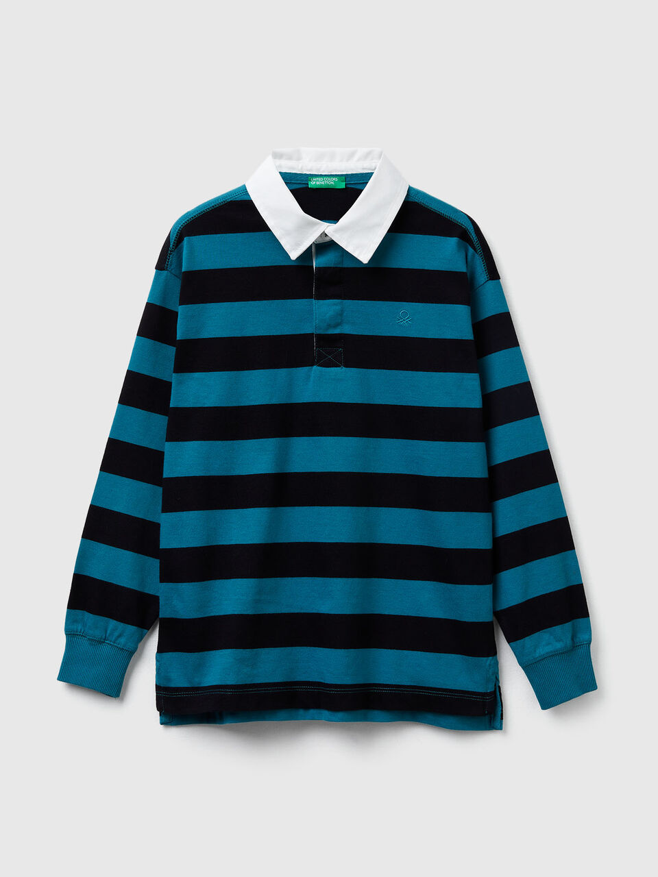 Striped cotton polo