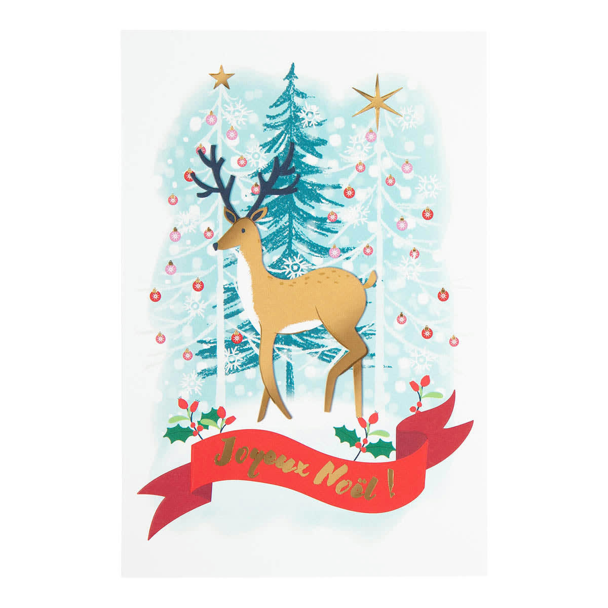 - Carte De Vœux Noël Chic Renne