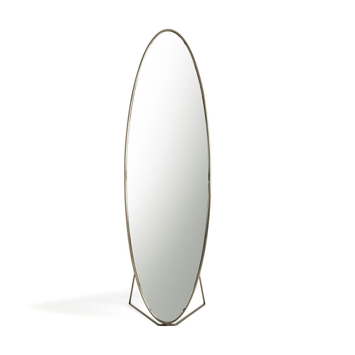Miroir sur pied ovale métal, H170cm, Koban
