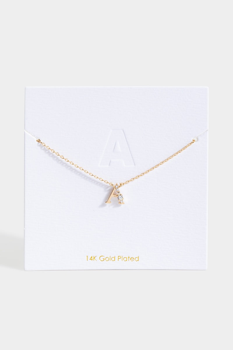 Crystal Cluster Initial Necklace