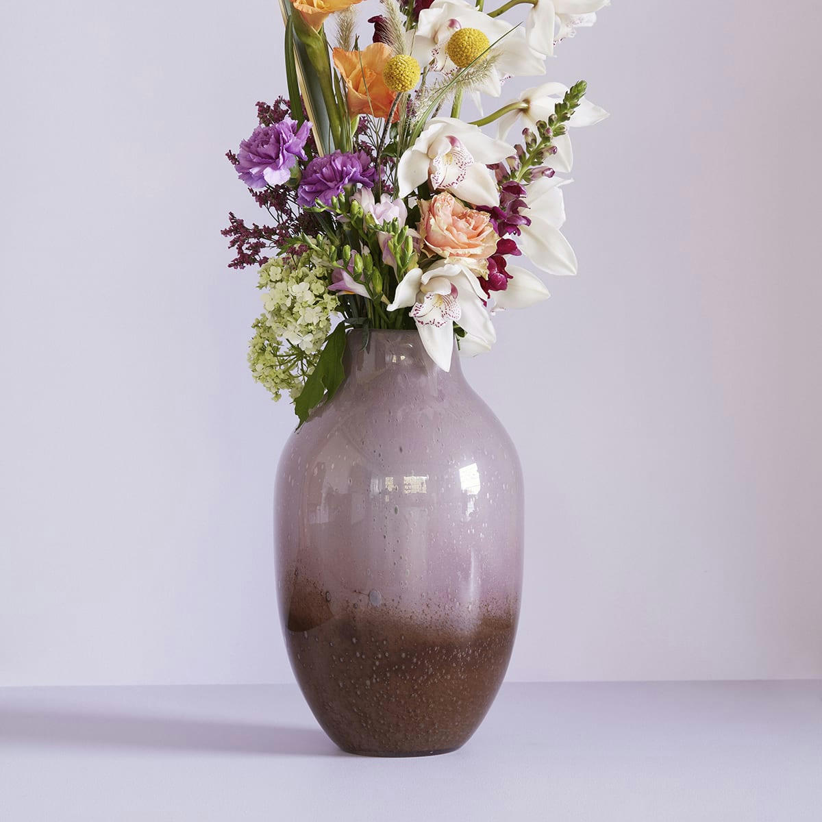 POSY - Vase en verre violet dégradé H37