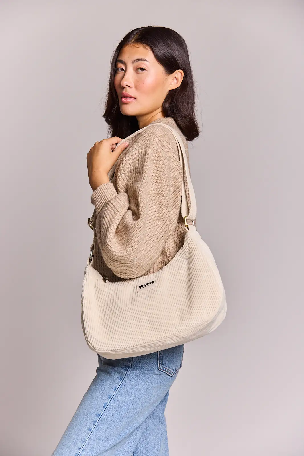 Sac Rosa Velours Beige