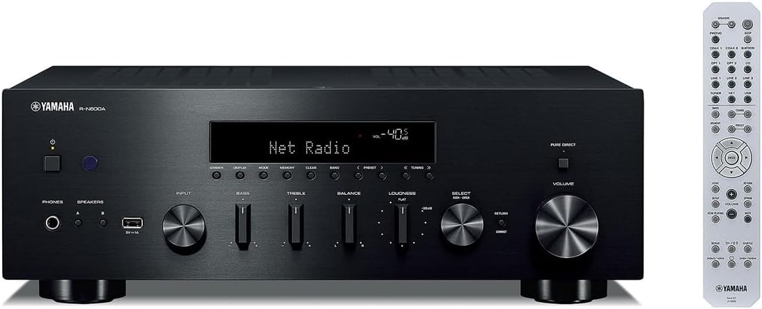 R-N600A Network Receiver with Streaming  Phono and Built-in DAC  Black