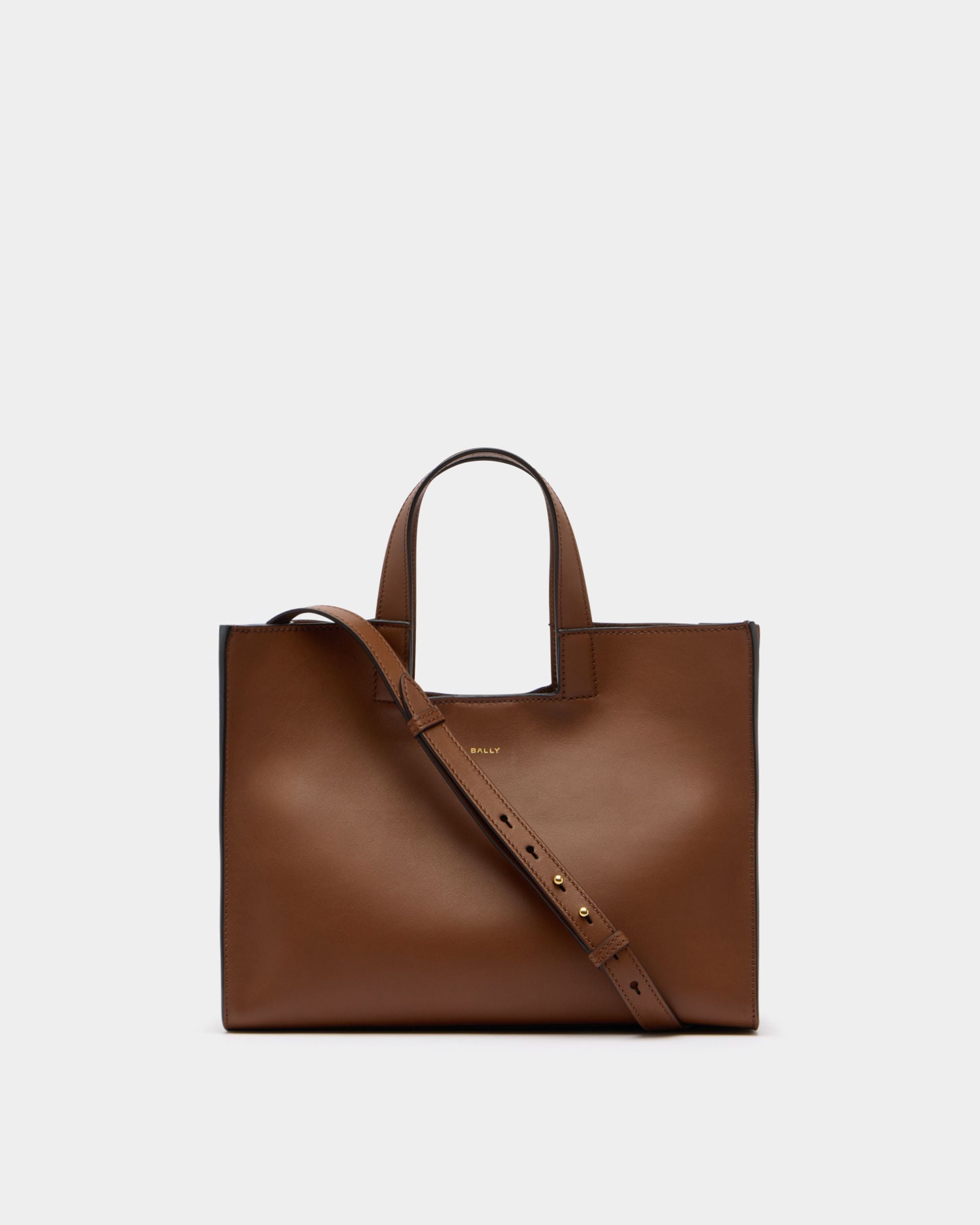 Easy Bally Tragetasche Aus Leder In Braun