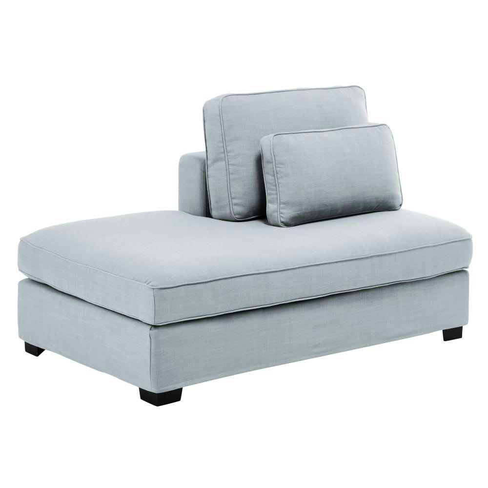 Milano - Méridienne gauche pour canapé modulable bleu glacier