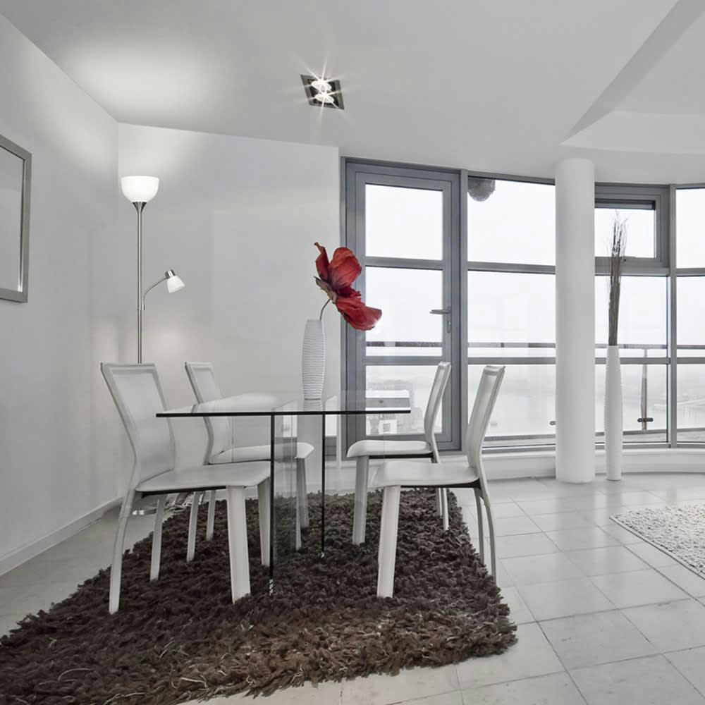 NIMBUS - Lampadaire LED avec liseuse en métal argenté et blanc