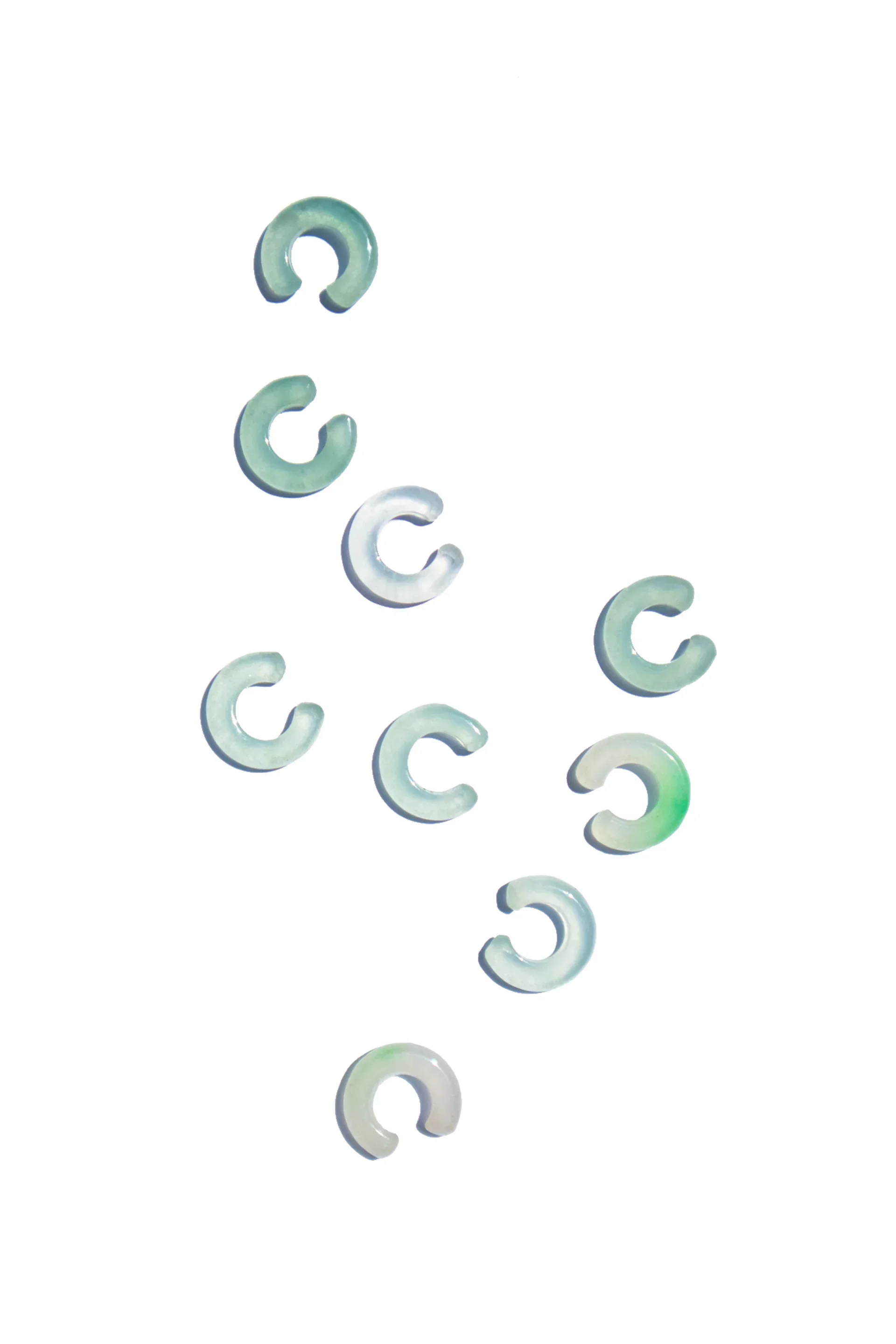 Abby — Single Jade Cuff Earring in Pale Green