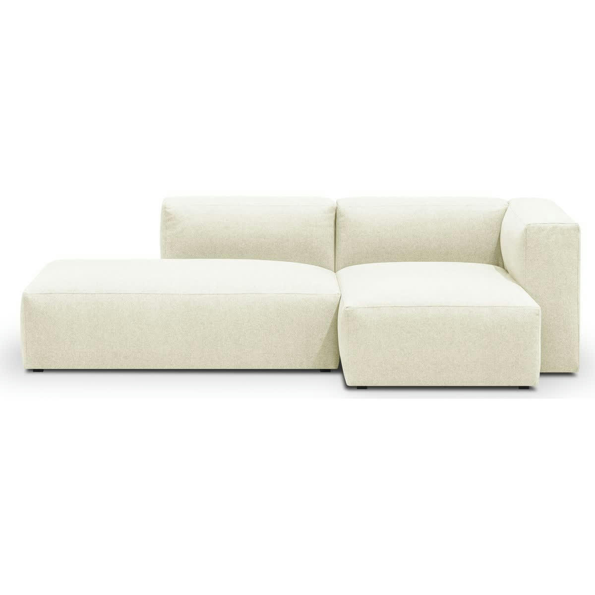 MODULO NEW - Canapé modulable angle droit 3/4 places en tissu ivoire