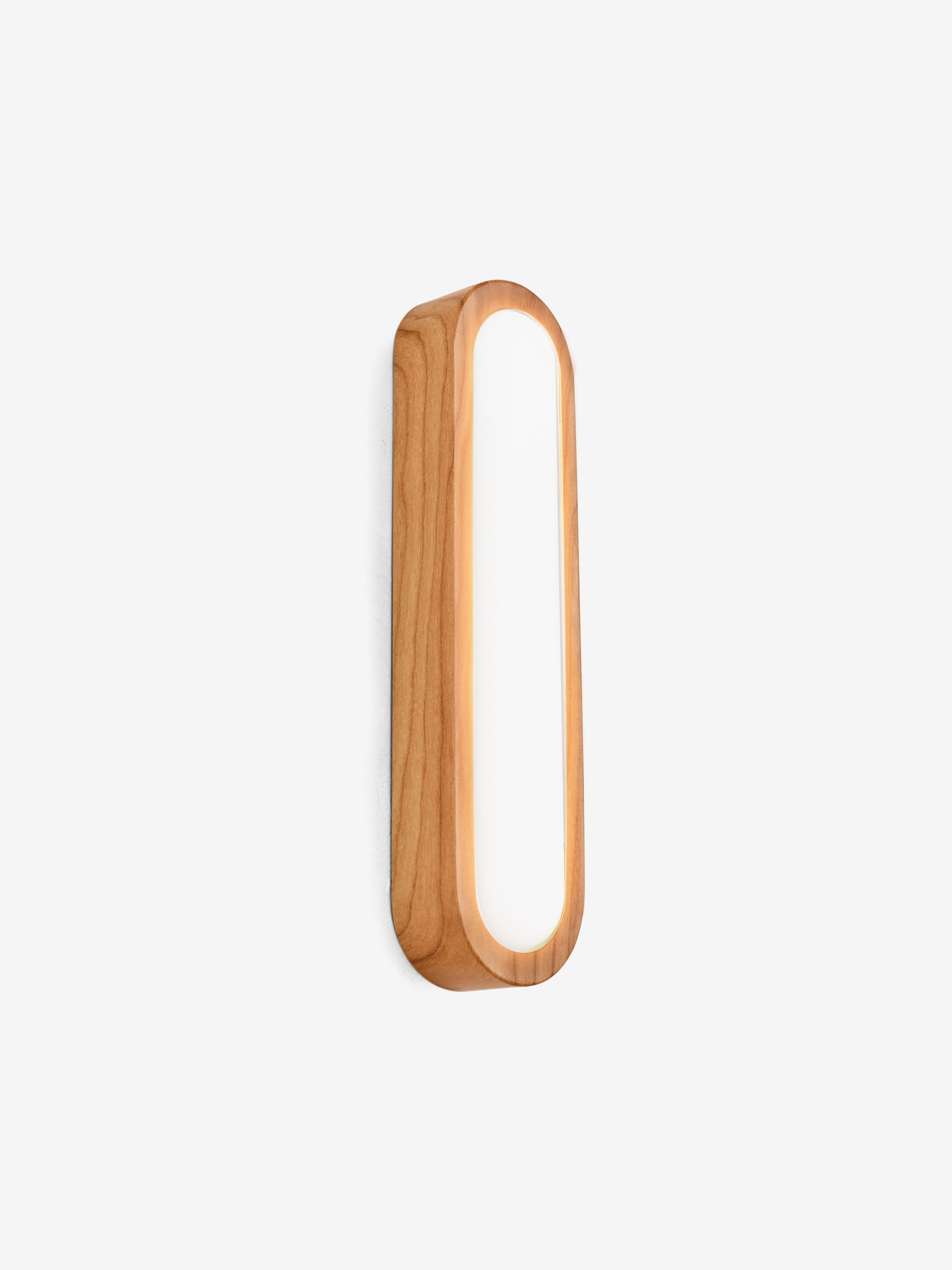 Nura Flush Bathroom Wall Light in Wood Effect