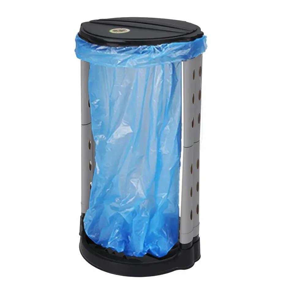 Excellent Houseware Vuilniszakhouder - zwart - 74 cm - prullenbak