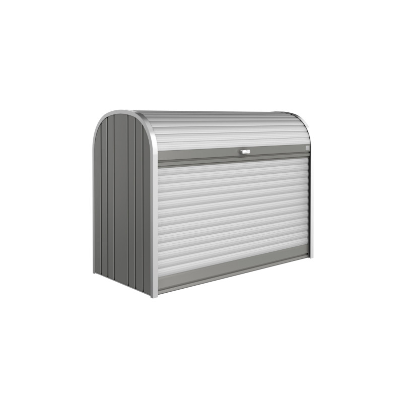 Box de rangement Storemax gris métallisé 1,63 x 0,78 x 1,20 m BIOHORT