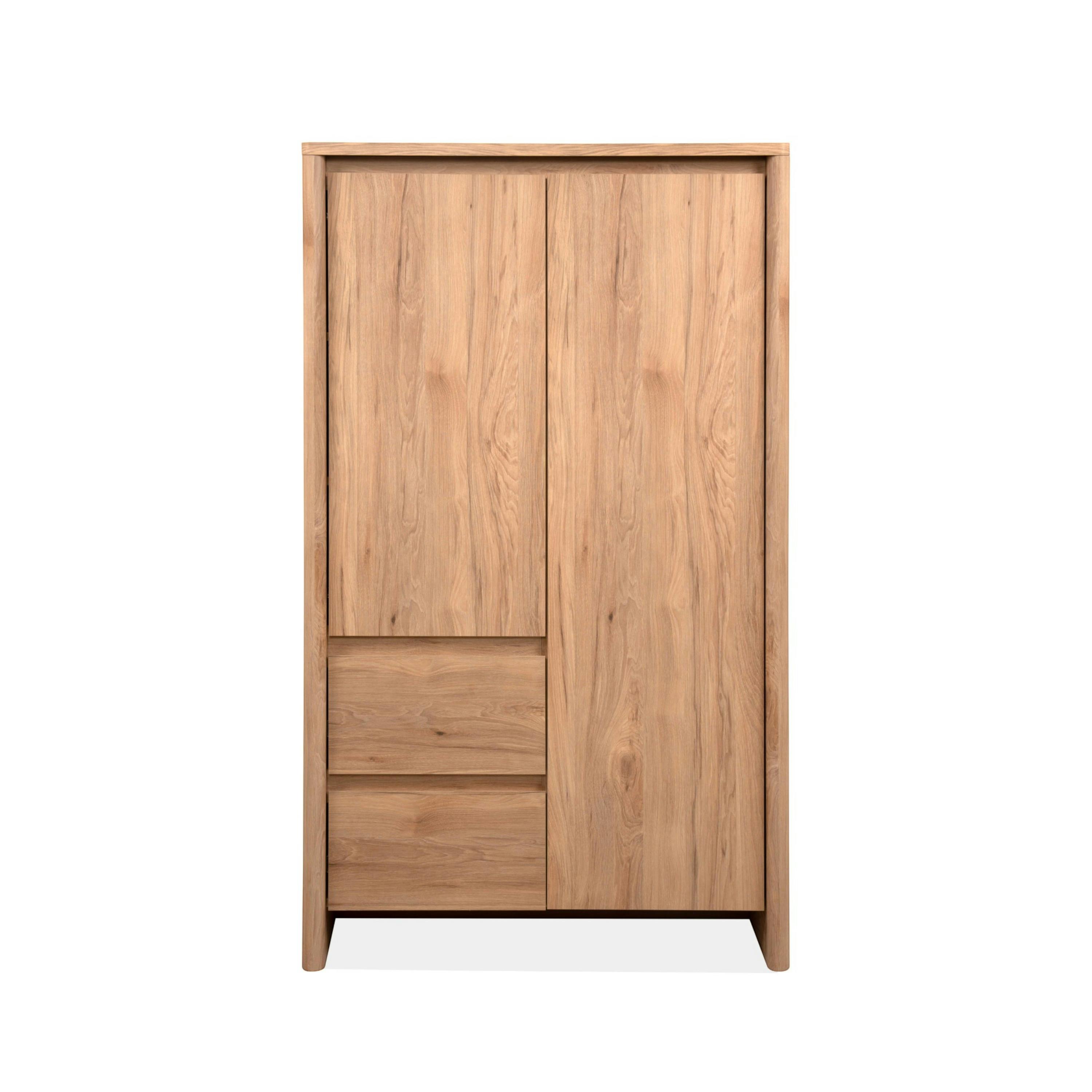 Buffet haut effet bois 2 portes 2 tiroirs ALVA