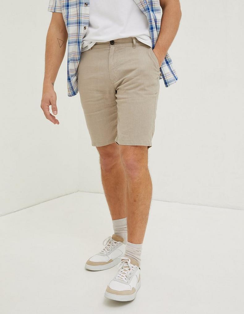 Linen Flat Front Shorts