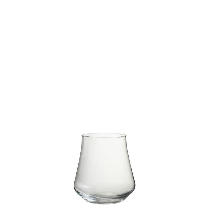 - Vase en verre transparent 18x18x21 cm