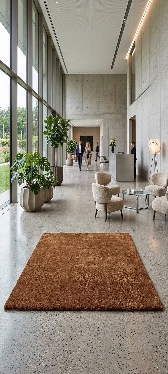 Hand Tufted Wool Rug, Brown Area Rug, Luxury Modern Carpet, Handmade Wool Rug, Minimalist Living Room & Office Decor