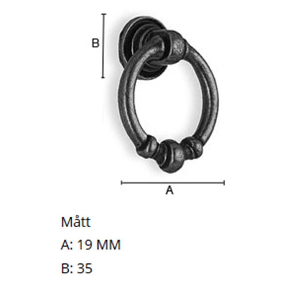 DØRHAMMER BESLAGSBODEN B335 35MM FORTINNET