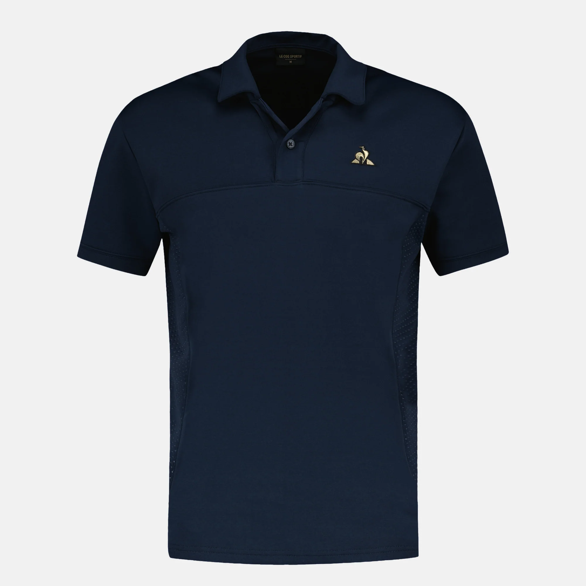 Polo Coq d'Or double face avec empiècements côtés texturés