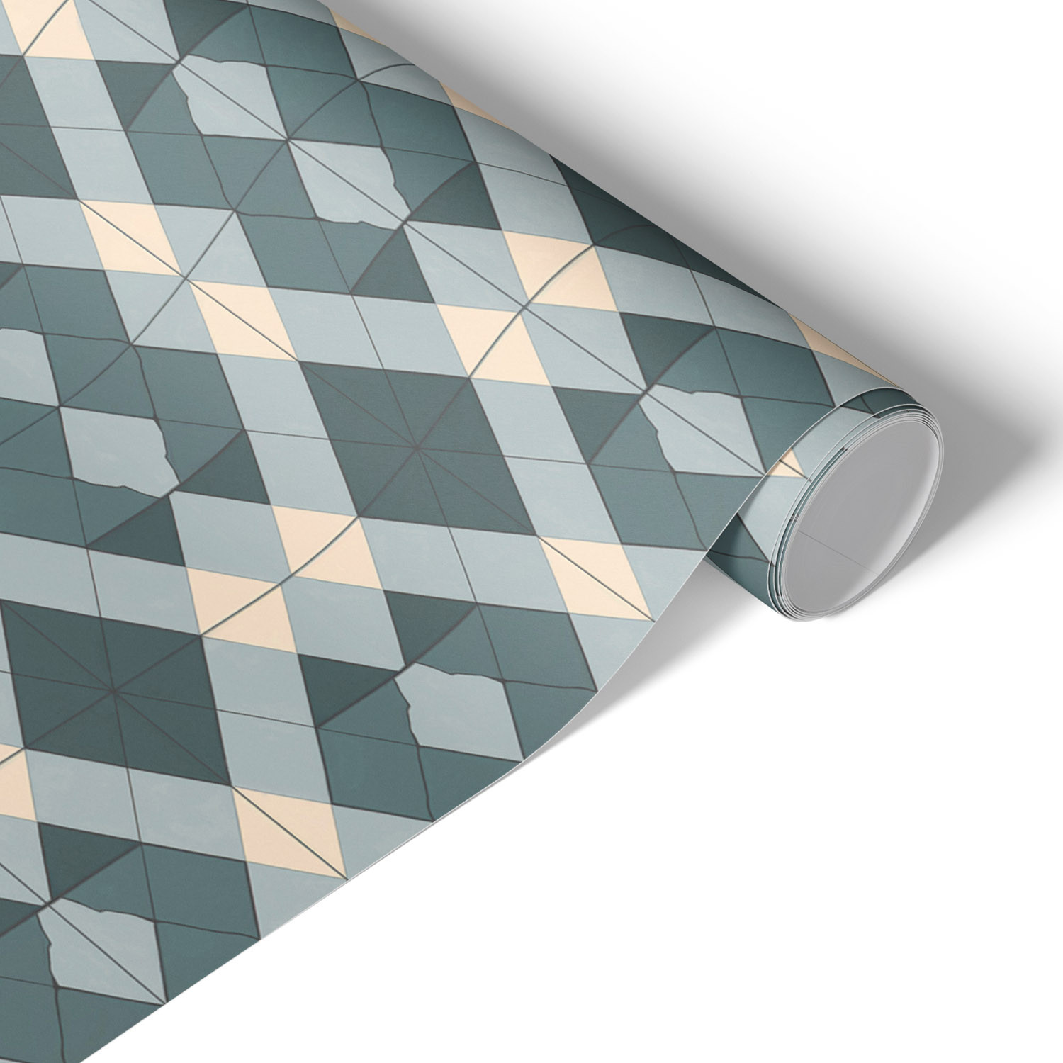 Okleina meblowa Szaro-niebieska geometria 50x100 Folia samoprzylepna