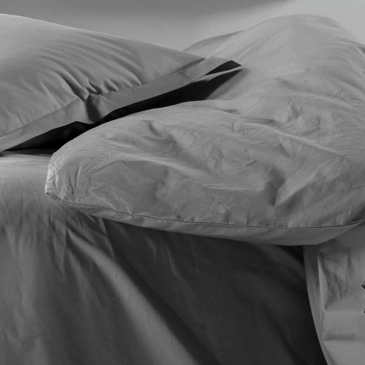 PERCALE MONTELEONE - Housse de couette en Coton Anthracite 140x200 cm