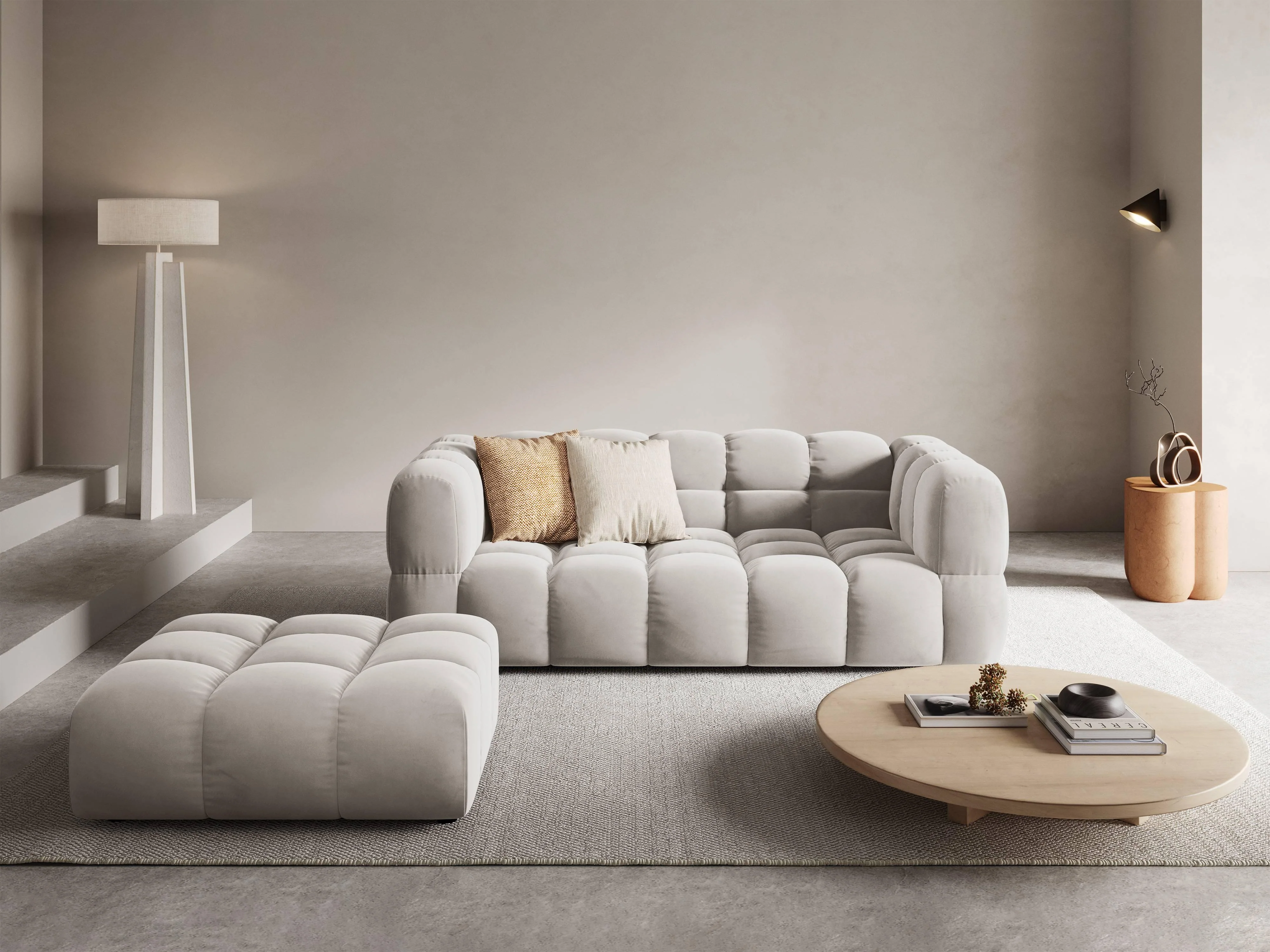 Hocker Sky velvet