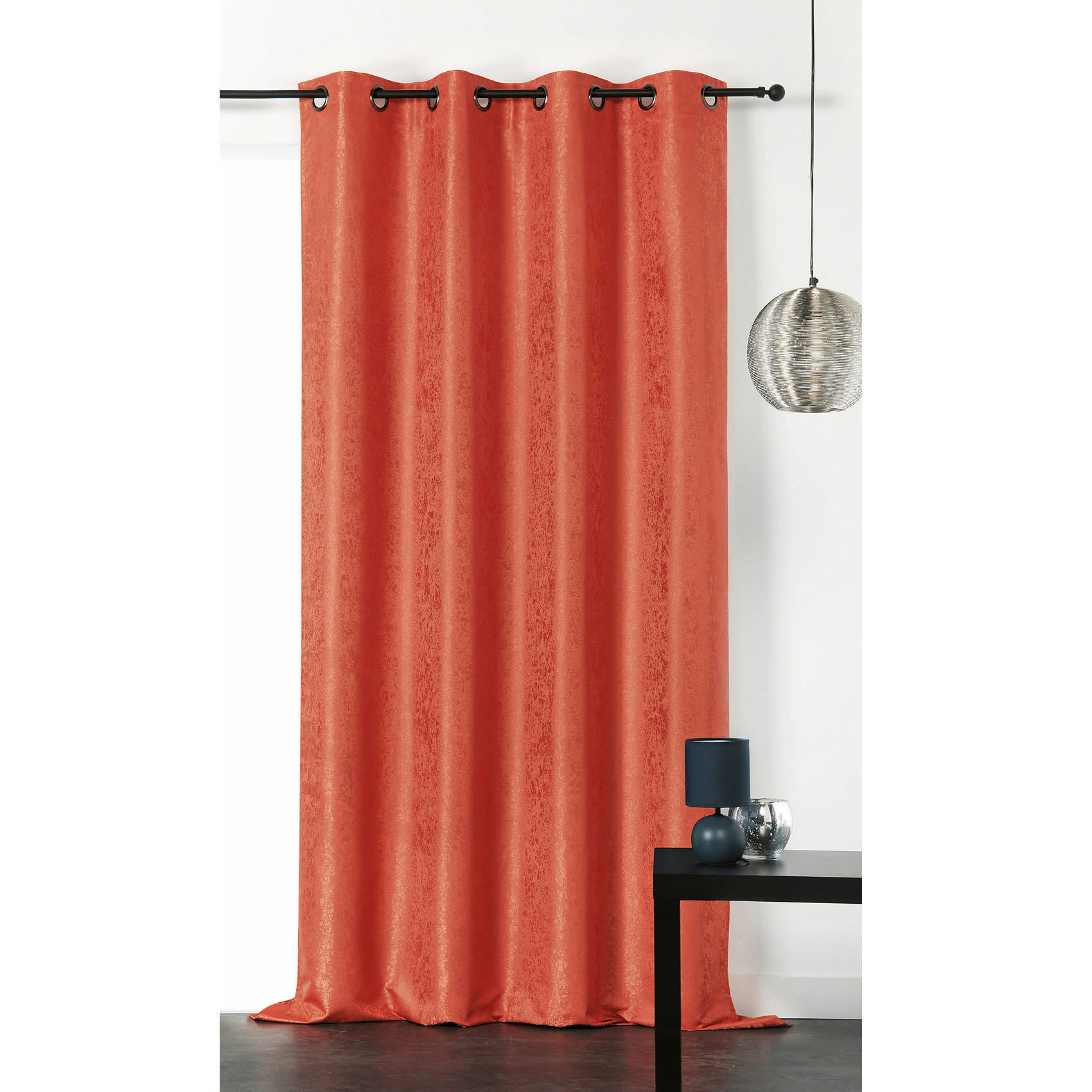 - Rideau occultant nova polyester terracotta 140x240 cm