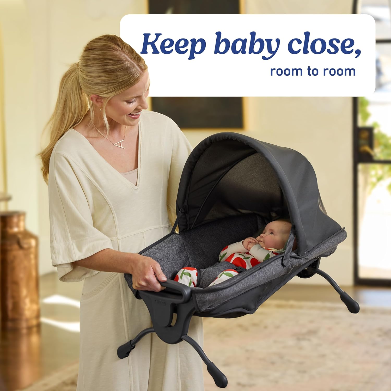 Graco Pack n’ Play Close2Baby Playard with Baby Bassinet, Changing Table, Portable Infant Seat, Milan