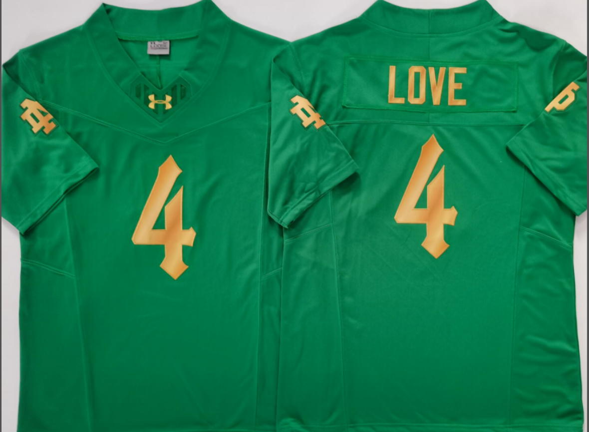 Jeremiyah Love NCAA Notre Dame Fighting Irish Nike Vapor Limited Jersey