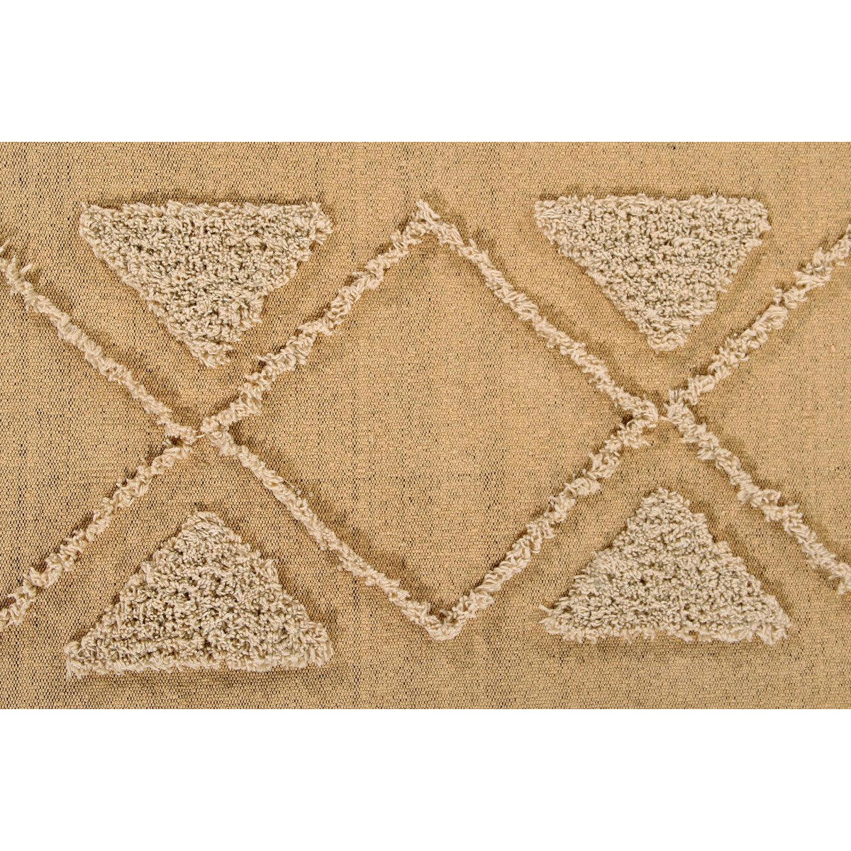 TRIBU - Tapis ethnique berbère en coton jaune 140x200