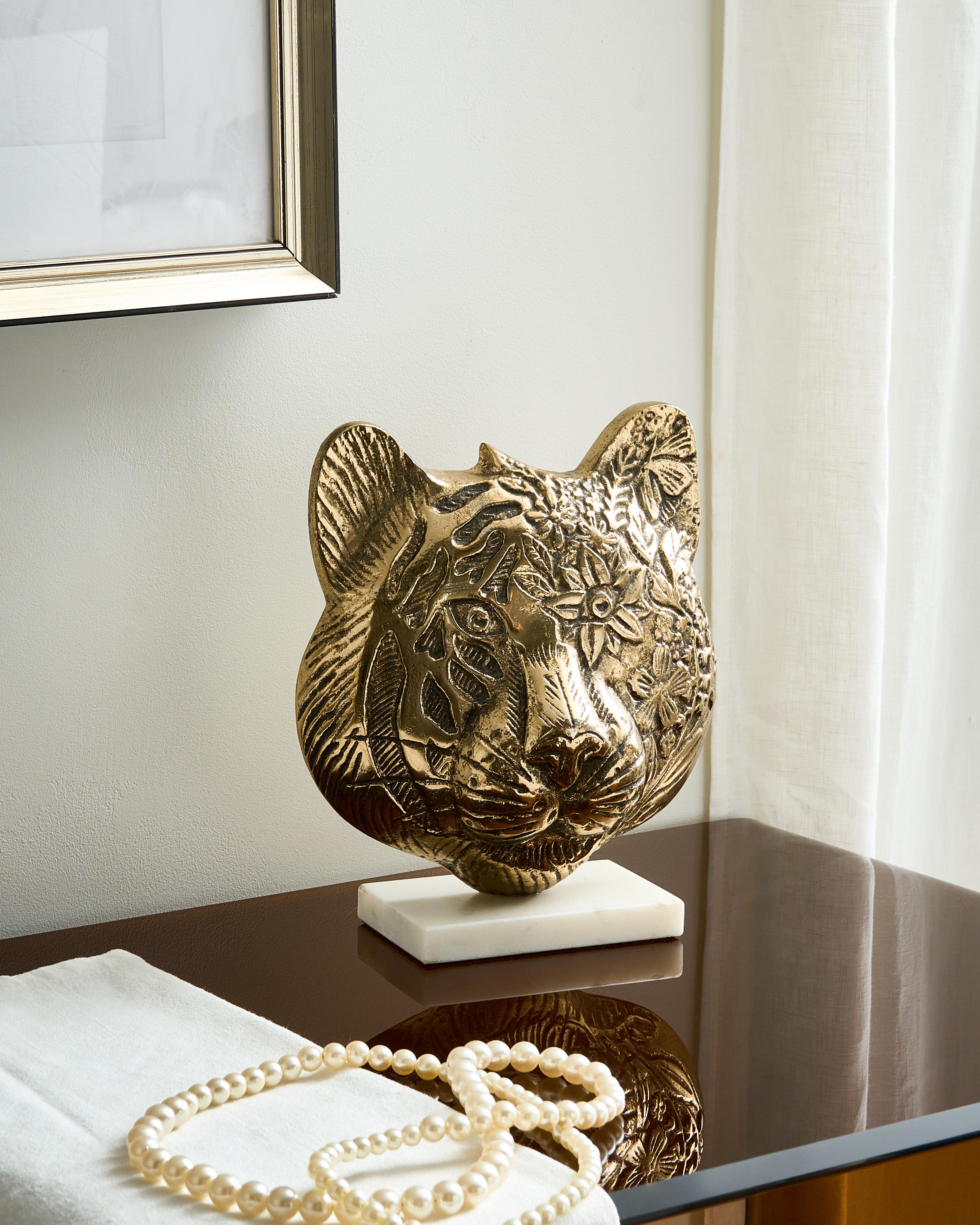 Figurine Tiger BROVA Metal Gold