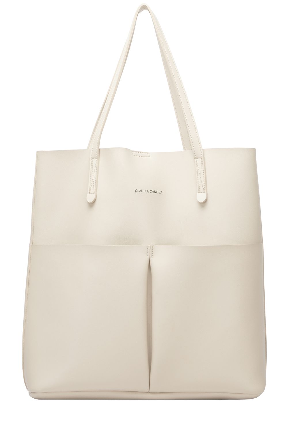 Claudia Canova Unlined Pocket Shopper Tote Bag
