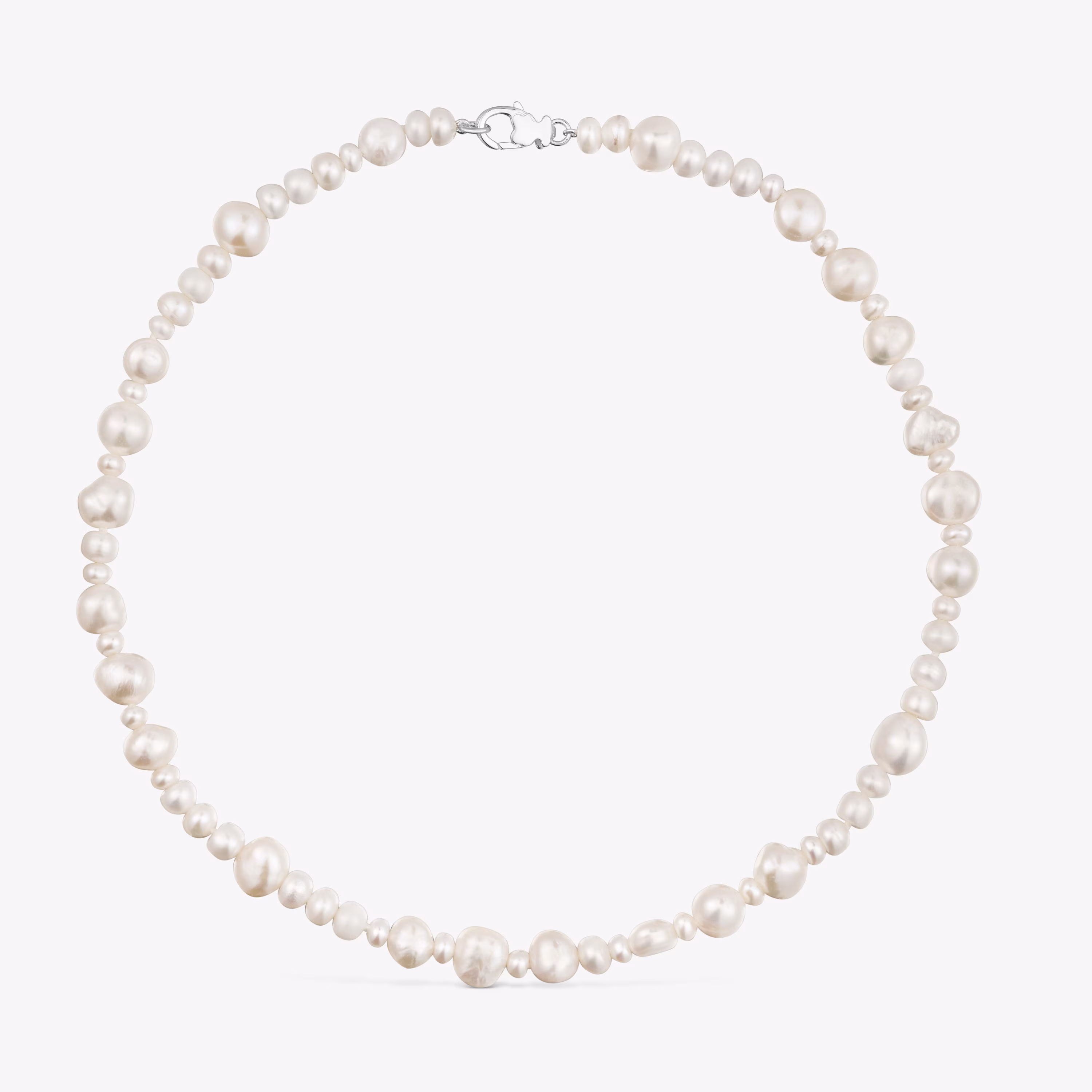 Collar de plata y perlas cultivadas grandes Sweet Dolls