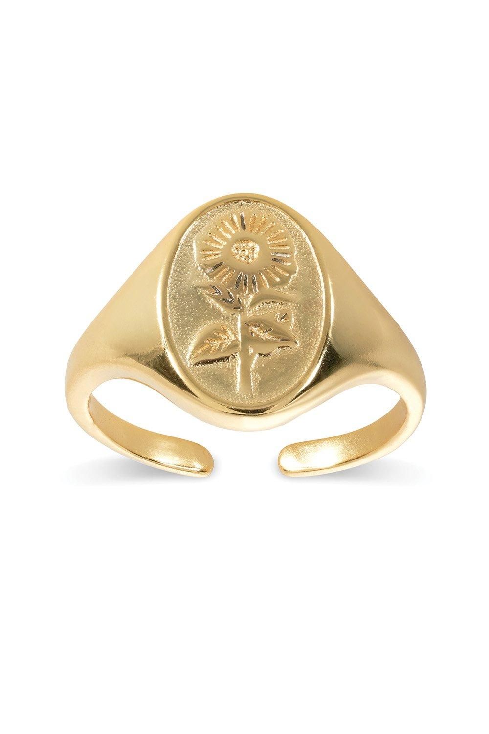 Elk & Bloom 14K Gold Sunflower Ring