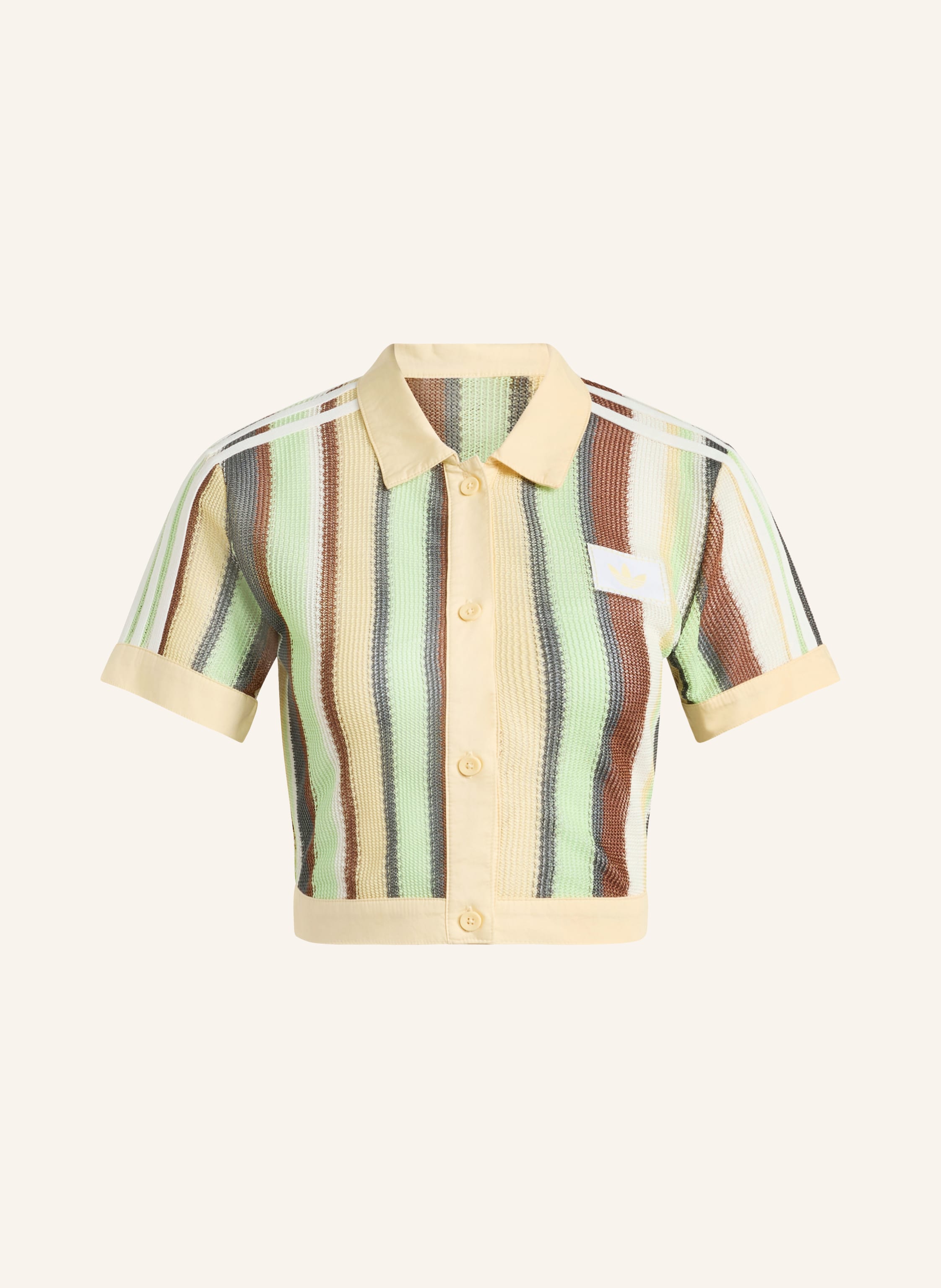 adidas Originals Strick-Poloshirt STRIPED CROPPED