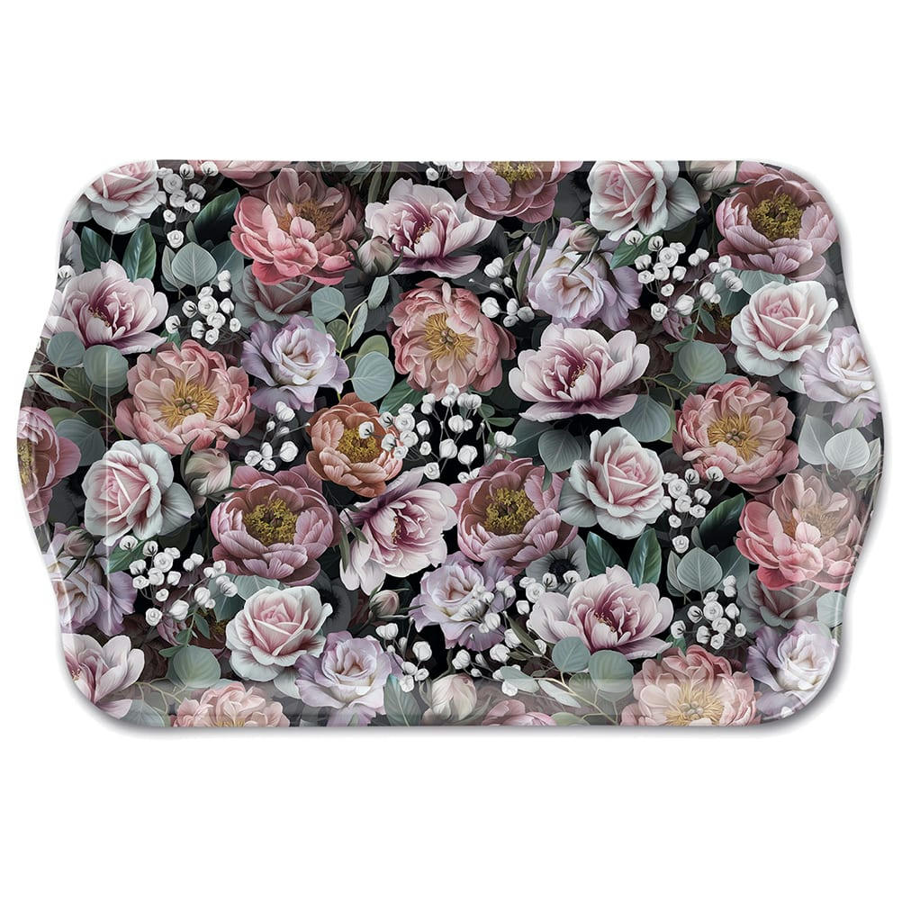 VINTAGE FLOWERS - Mini plateau rectangulaire 20,5x13,5cm
