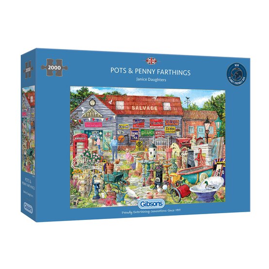 Gibsons Pots and Penny Farthings Jigsaw Puzzle 2000 Pieces