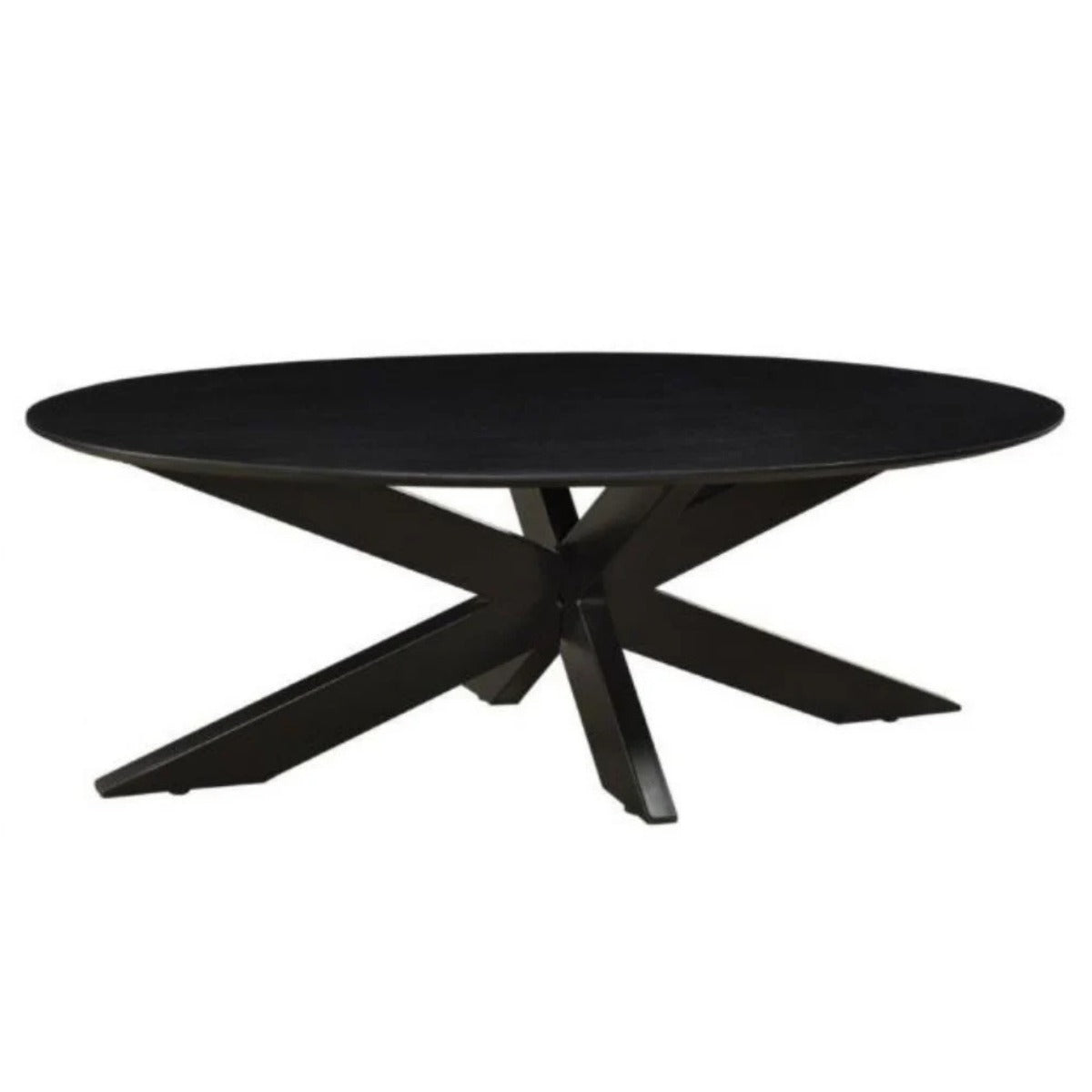 StarFurn Salontafel Faye - Ovaal Zwart Marmer - 130x70x46cm
