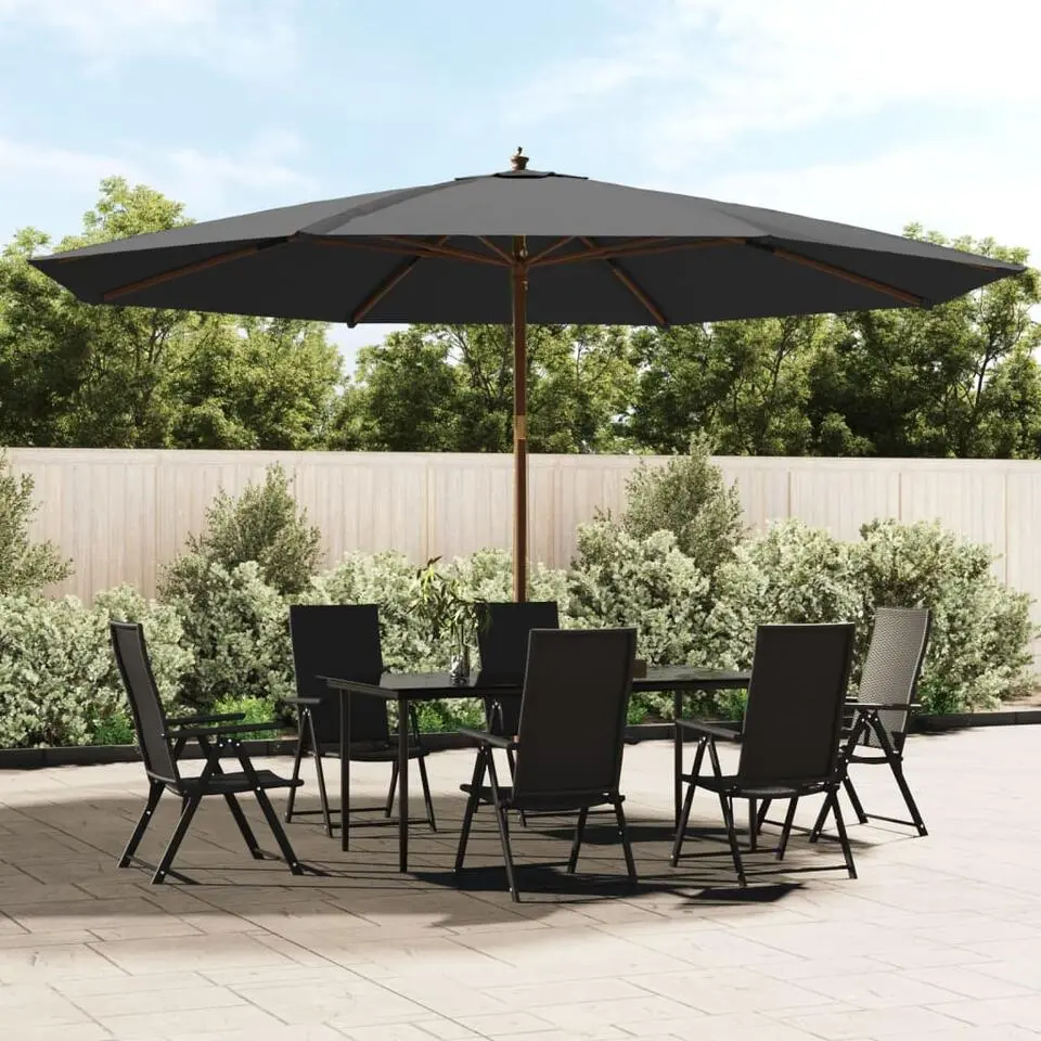 vidaXL - Parasol - Antraciet - Hout