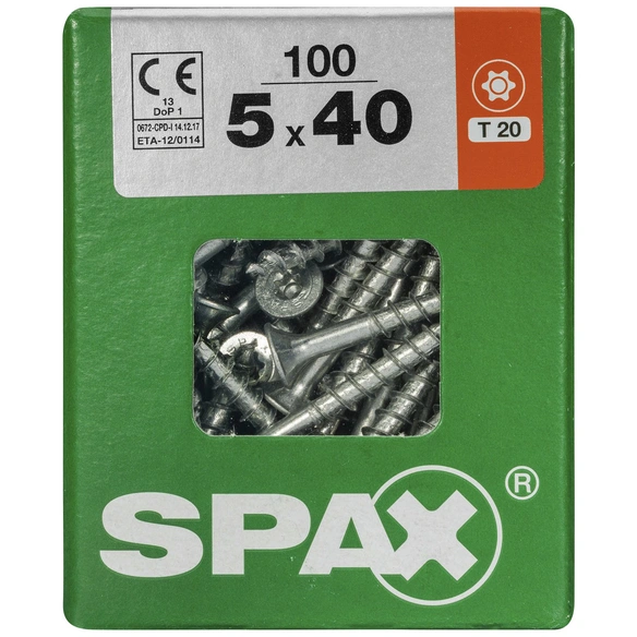 Universalschraube, 5 mm, Stahl, 100 Stk., TRX 5x40 L