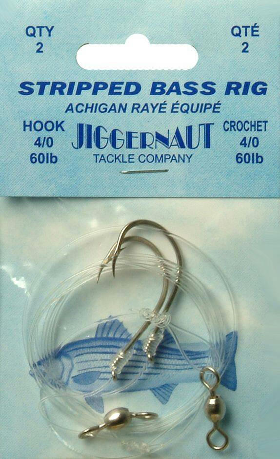 Jiggernaut Stripped Bass Bottom Rig, 4-oz, 2-pk