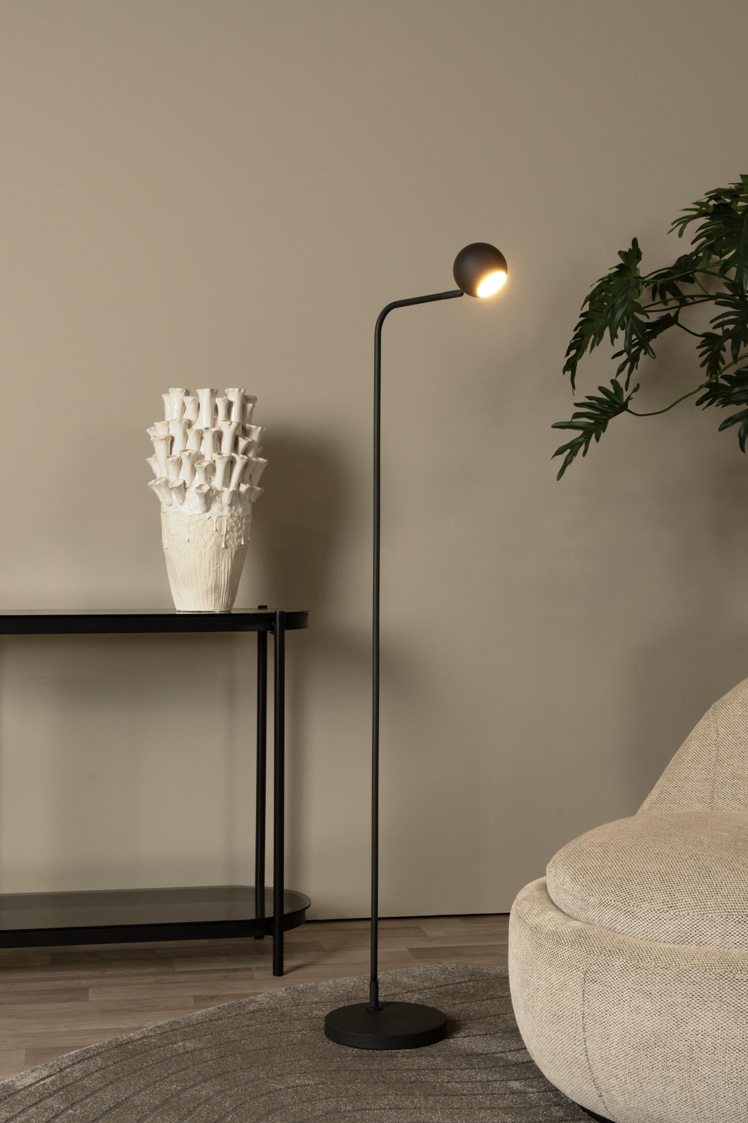 Lucide vloerlamp COMET - Geïntegreerde LED - Zwart