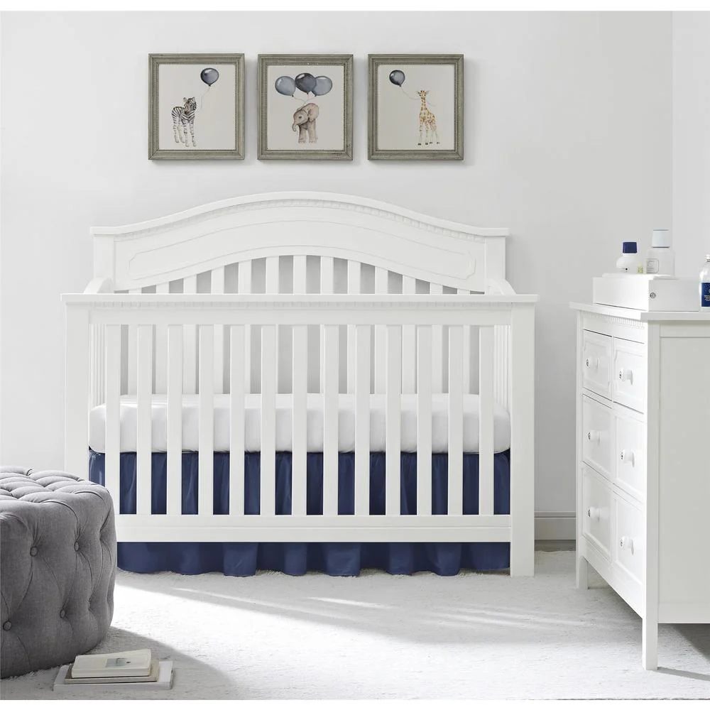 Baby Relax Rivers Pure White 5-in-1 Convertible Crib