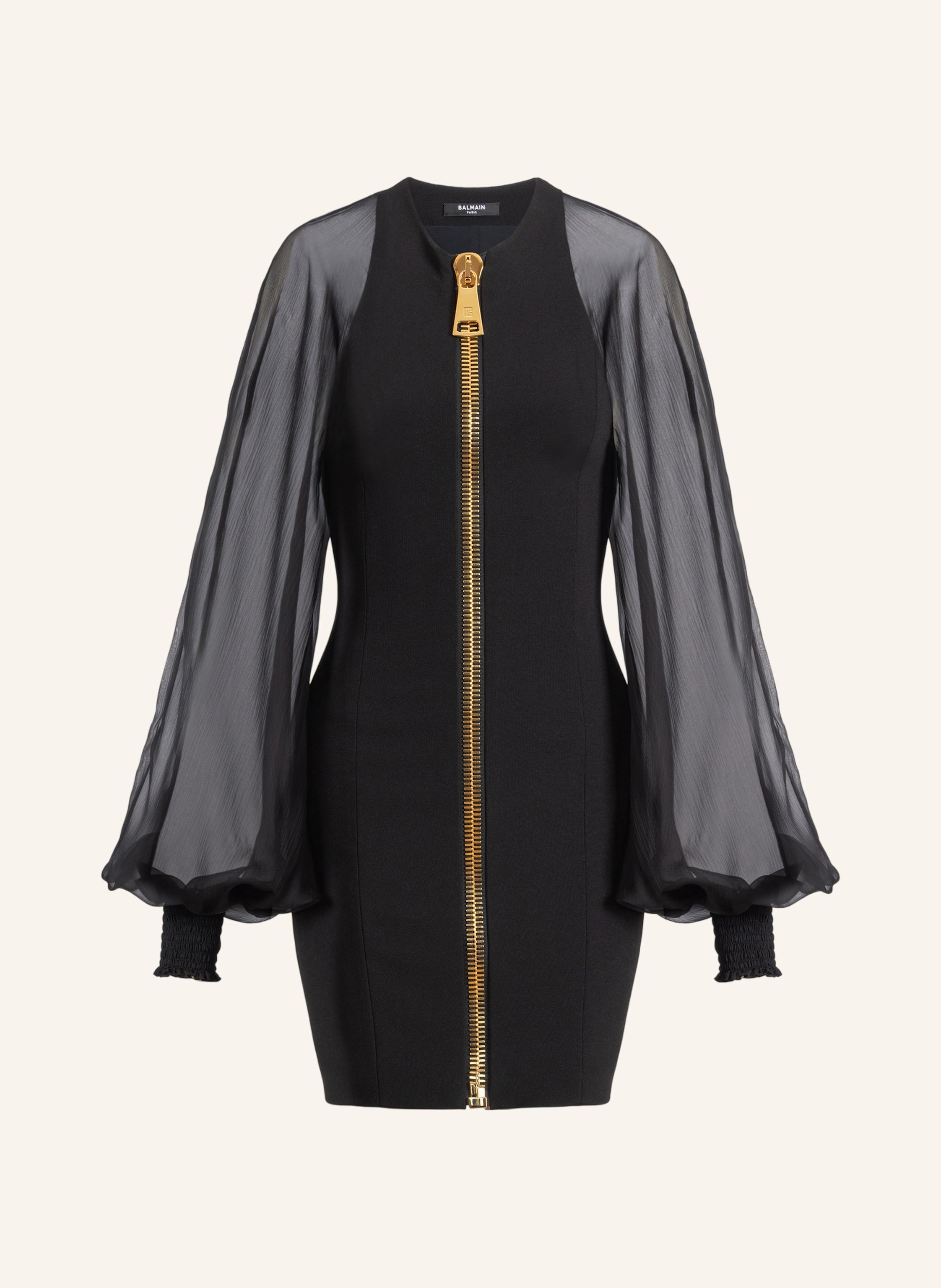 BALMAIN Kurzes Kleid aus Jersey und Musselin