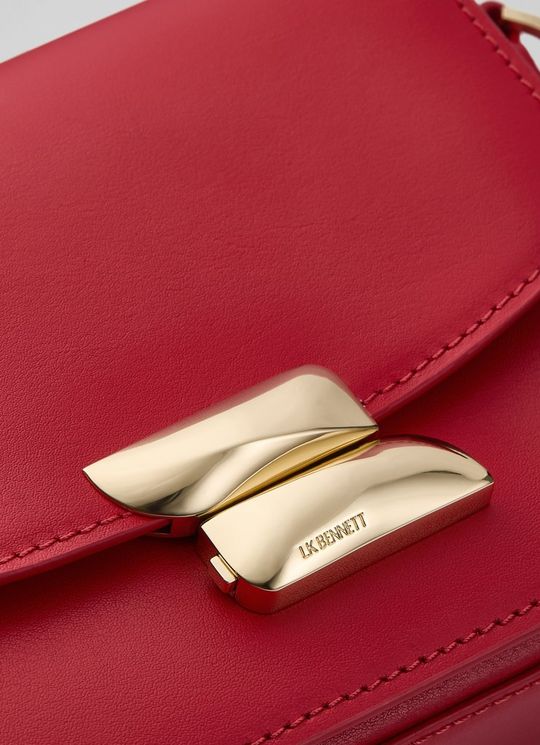 Frankie Red Smooth Leather Core Crossbody Bag