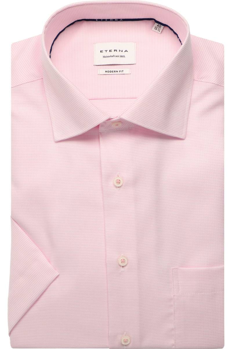 ETERNA Modern Fit Hemd rosa, Strukturiert