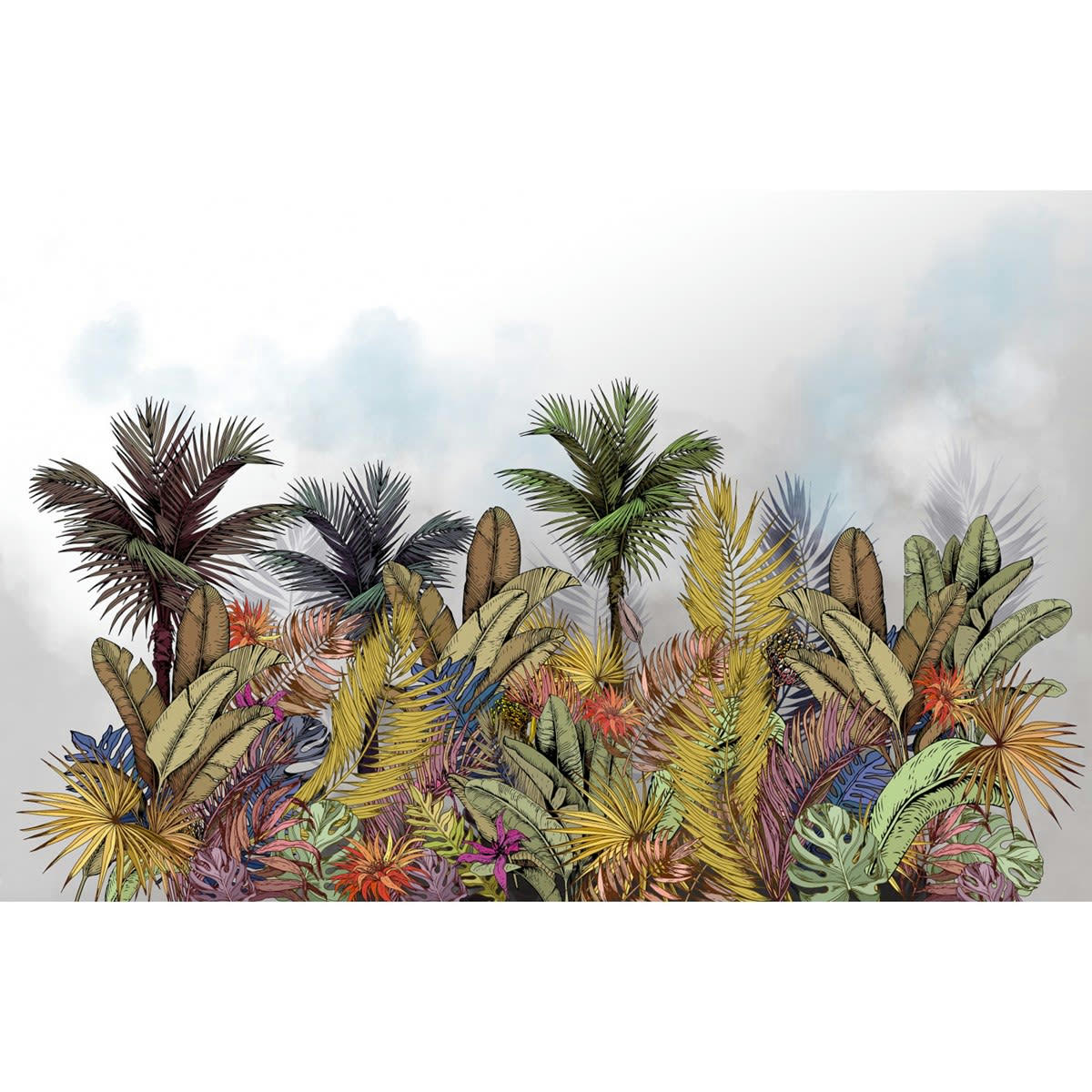 WALLIS - Papier peint panoramique motif floral Multicolore 432x280cm