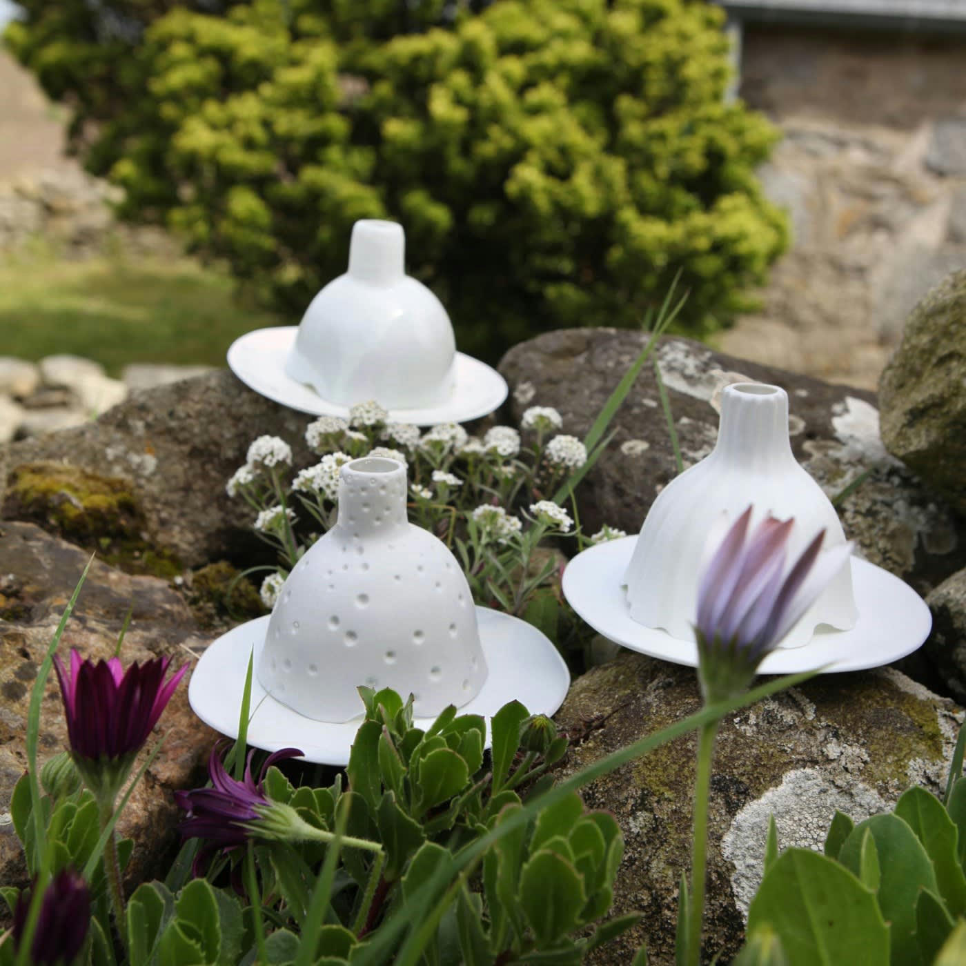 IGLOO DE NUIT - Photophore criblé porcelaine