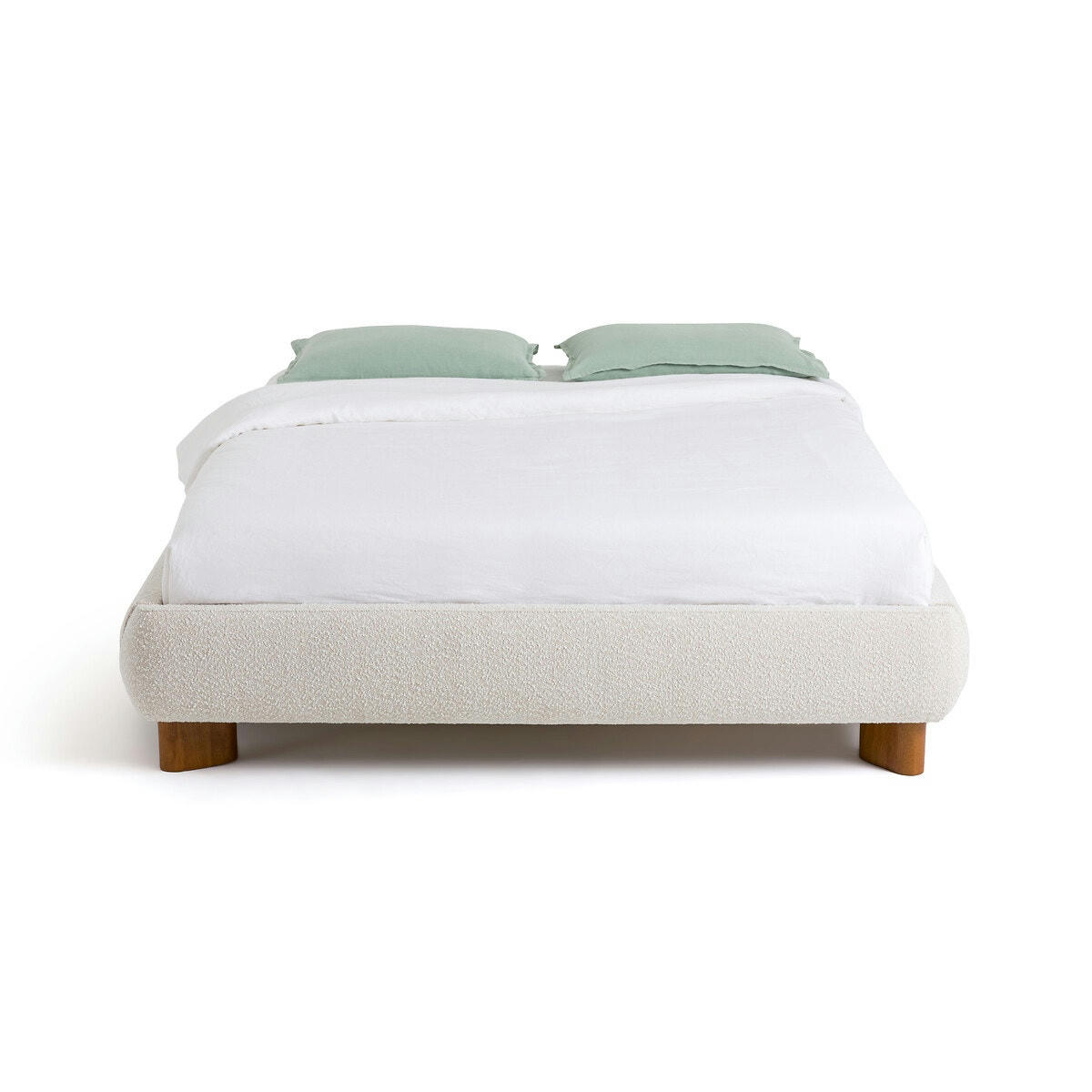 Lit tissu bouclette avec sommier, Mila