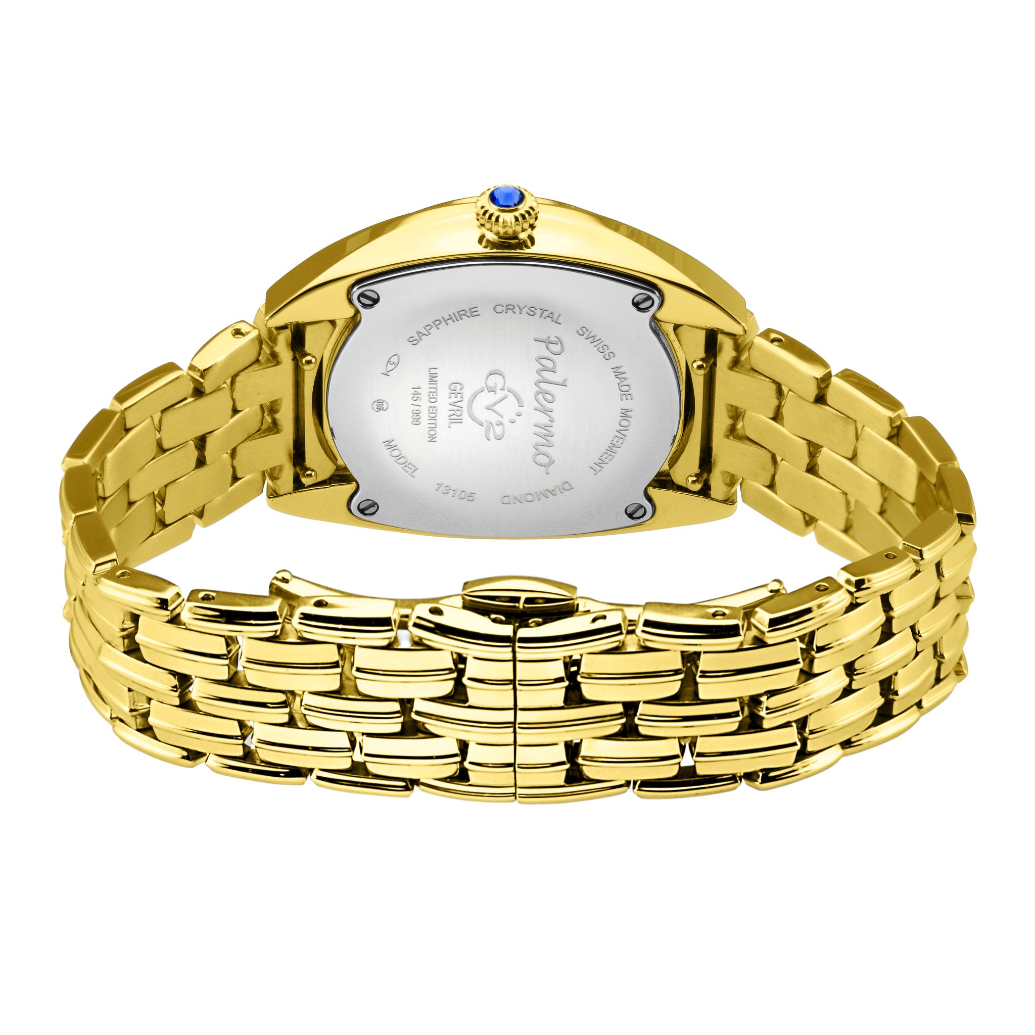 GV2 Palermo, Swiss Quartz Watch, White MOP Dial, 316L Stainless Steel, and Sapphire Crystal