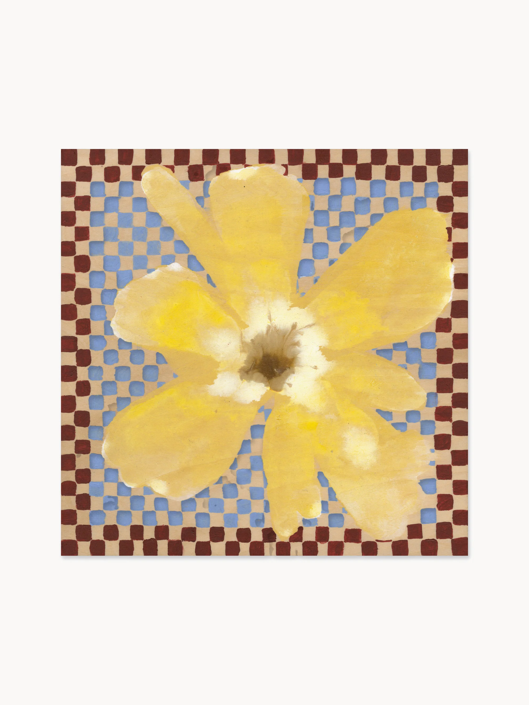 Digitaldruck Flower With Checks 03